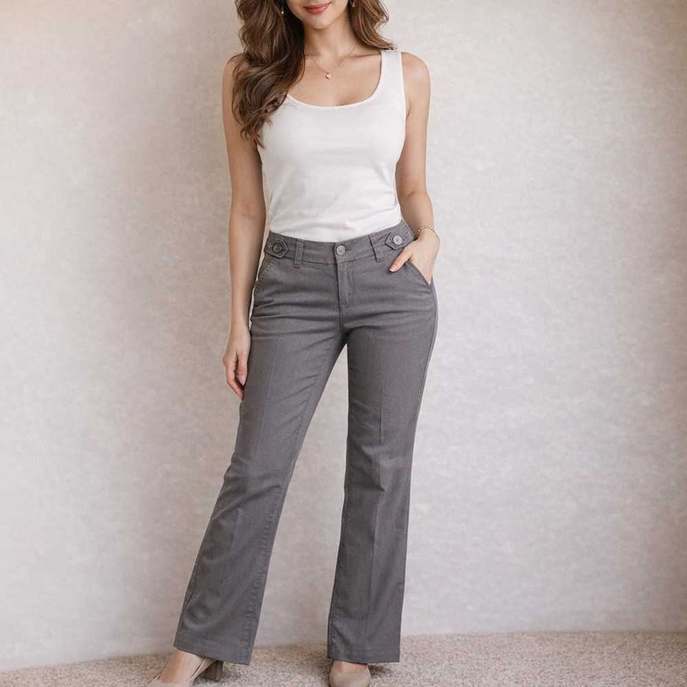 Calvin Klein Brown Pinstripe Pants - Size 2